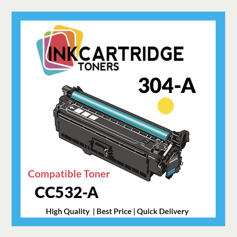 Replacement Compatible Yellow Toner for HP 304A CC532A