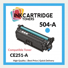 Replacement Compatible Cyan Toner for HP 504A CE251A